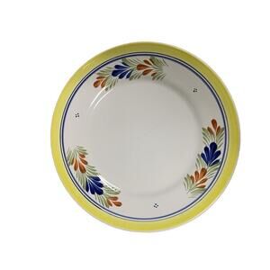 Quimper Floral Border 11” Dinner Plate Round F176 France DB 318 Henriot